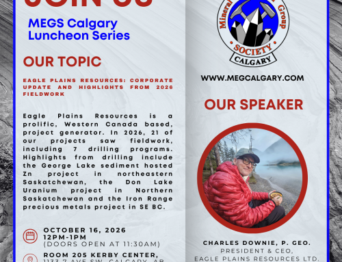 MEGS Luncheon, October 16, Eagle Plains Resources: Corporate Update and Highlights From 2026 Fieldwork